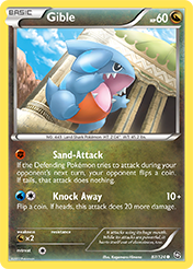 Gible Dragons Exalted Pokemon Card