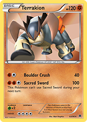Terrakion Emerging Powers Pokemon Card