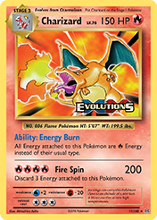 Charizard Evolutions Pokemon Card