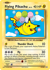 Flying Pikachu Evolutions Pokemon Card