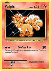 Vulpix Evolutions Card List