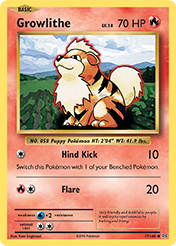 Growlithe Evolutions Card List