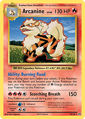 Arcanine Evolutions Card List