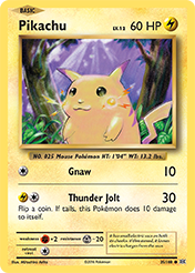 Pikachu Evolutions Pokemon Card