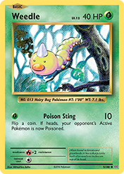 Weedle Evolutions Pokemon Card