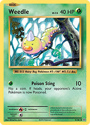 Weedle Evolutions Card List