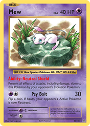 Mew Evolutions Pokemon Card