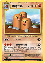 Dugtrio Evolutions Pokemon Card