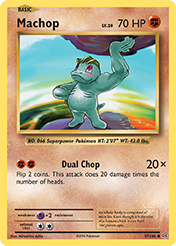 Machop Evolutions Pokemon Card