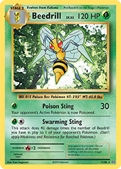 Beedrill Evolutions Pokemon Card