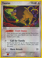 Tauros EX Crystal Guardians Card List