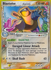 Blastoise δ EX Crystal Guardians Card List