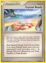 Crystal Beach EX Crystal Guardians Pokemon Card