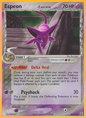 Espeon δ EX Delta Species Pokemon Card