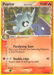Pupitar δ EX Delta Species Pokemon Card