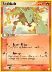 Rapidash EX Delta Species Pokemon Card