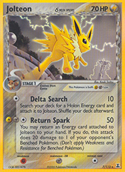 Jolteon δ EX Delta Species Pokemon Card