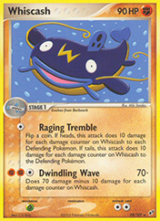 Whiscash EX Deoxys Pokemon Card