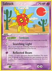 Solrock EX Deoxys Pokemon Card