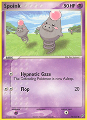 Spoink EX Deoxys Pokemon Card