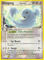 Dewgong δ EX Dragon Frontiers Pokemon Card
