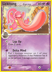 Lickitung δ EX Dragon Frontiers Pokemon Card