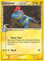 Croconaw δ EX Dragon Frontiers Pokemon Card