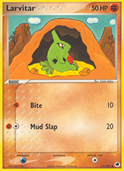 Larvitar EX Dragon Frontiers Pokemon Card