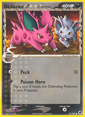 Nidoran♂ δ EX Dragon Frontiers Pokemon Card