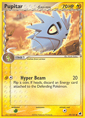 Pupitar δ EX Dragon Frontiers Pokemon Card