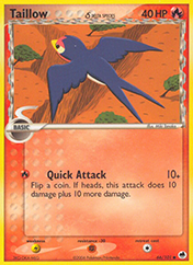 Taillow δ EX Dragon Frontiers Pokemon Card