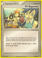 TV Reporter EX Dragon Frontiers Pokemon Card
