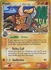 Pinsir δ EX Dragon Frontiers Card List