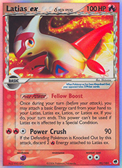 Latias ex δ EX Dragon Frontiers Pokemon Card
