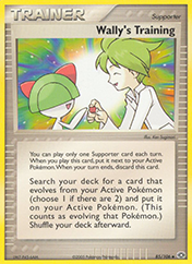 Wally's Training EX Emerald Pokemon Card