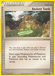 Ancient Tomb EX Hidden Legends Pokemon Card
