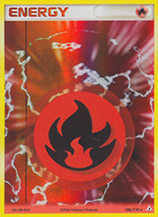 Fire Energy EX Holon Phantoms Pokemon Card