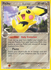 Pichu δ EX Holon Phantoms Pokemon Card