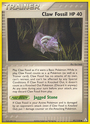 Claw Fossil EX Holon Phantoms Pokemon Card