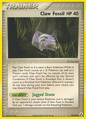 Claw Fossil EX Legend Maker Pokemon Card
