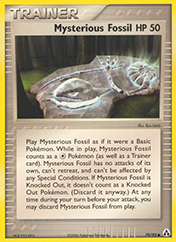 Mysterious Fossil EX Legend Maker Pokemon Card