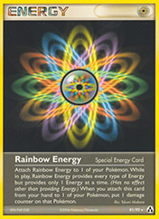 Rainbow Energy EX Legend Maker Pokemon Card