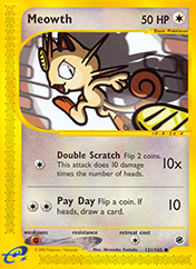 Meowth Expedition Base Set Pokemon Card