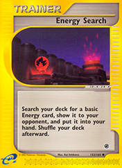 Energy Search Expedition Base Set Pokemon Card