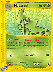 Metapod Expedition Base Set Pokemon Card
