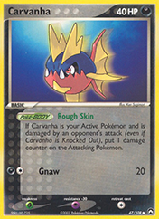 Carvanha EX Power Keepers Pokemon Card
