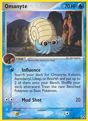 Omanyte EX Power Keepers Pokemon Card