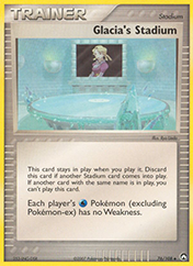 Glacia's Stadium EX Power Keepers Pokemon Card