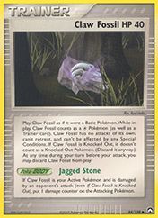 Claw Fossil EX Power Keepers Pokemon Card