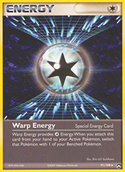 Warp Energy EX Power Keepers Pokemon Card